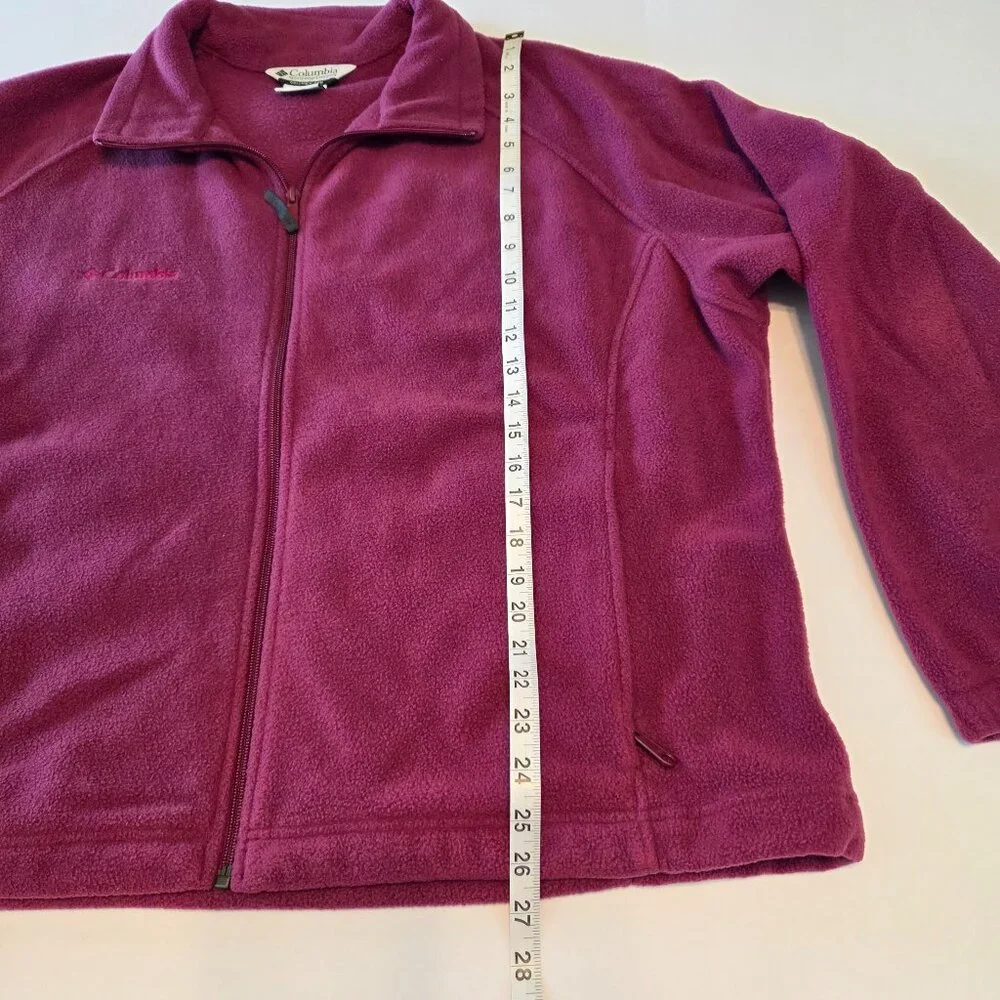Columbia Women’s Full Zip Fleece Jacket, Plum/Magenta, Women's 2X